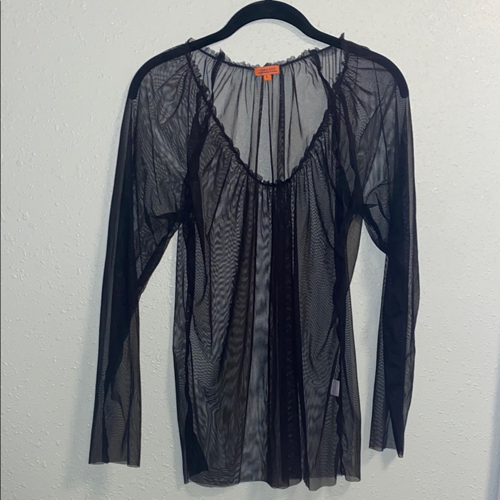 Chann Luu sheer long sleeve top